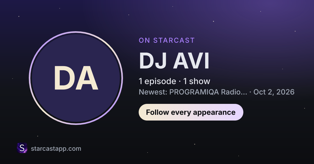The preview card for DJ AVI