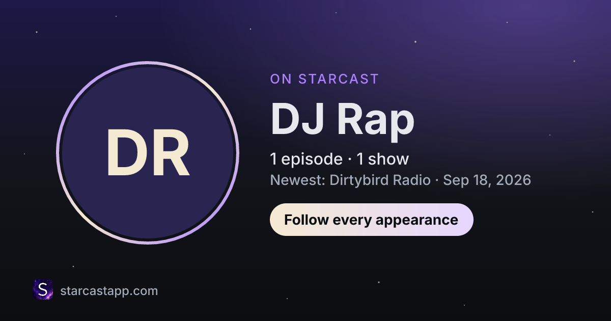 The preview card for DJ Rap