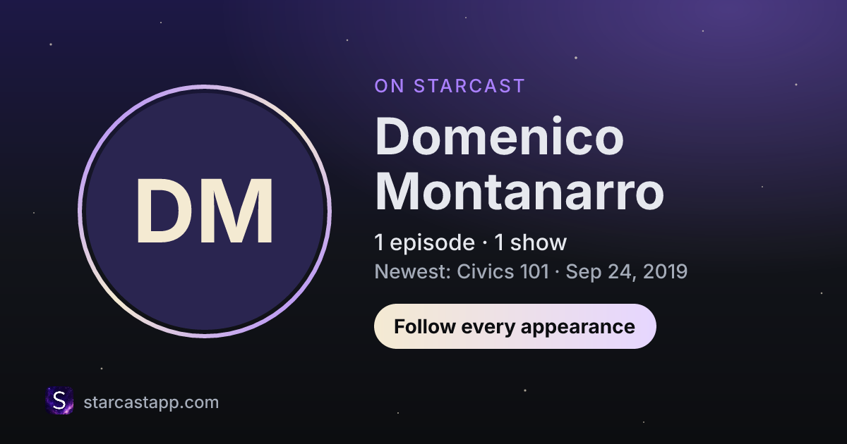 The preview card for Domenico Montanarro