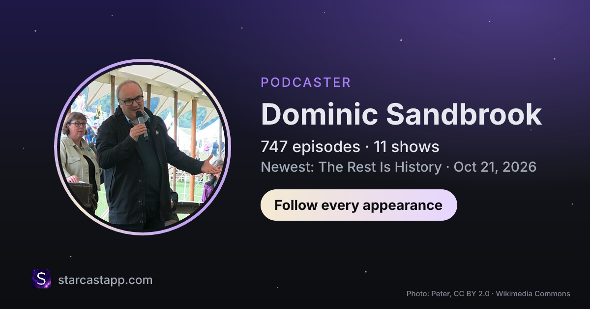 The preview card for Dominic Sandbrook