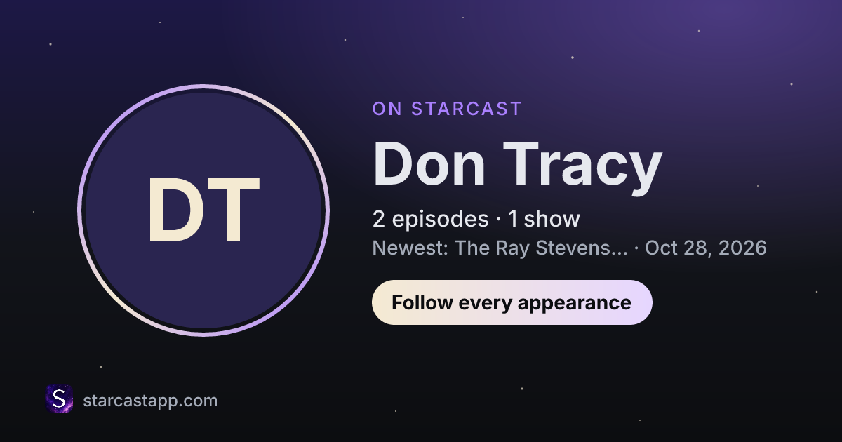 The preview card for Don Tracy