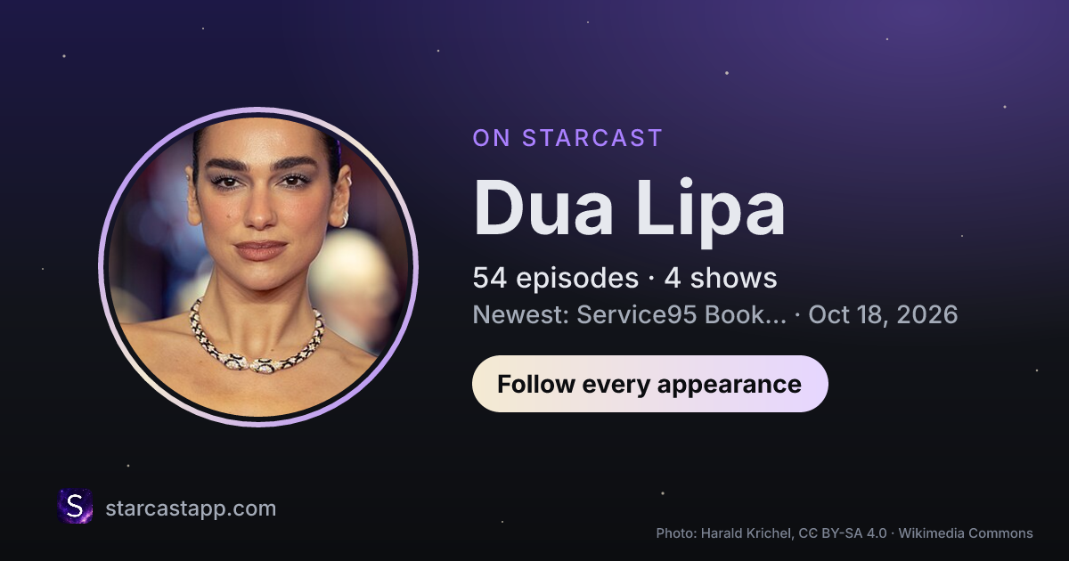 The preview card for Dua Lipa