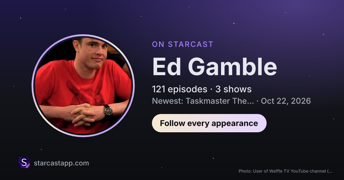 The preview card for Ed Gamble