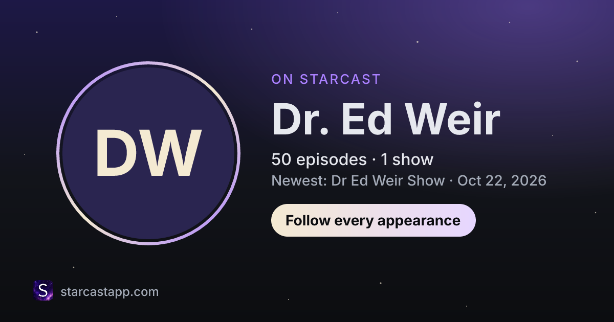 The preview card for Dr. Ed Weir