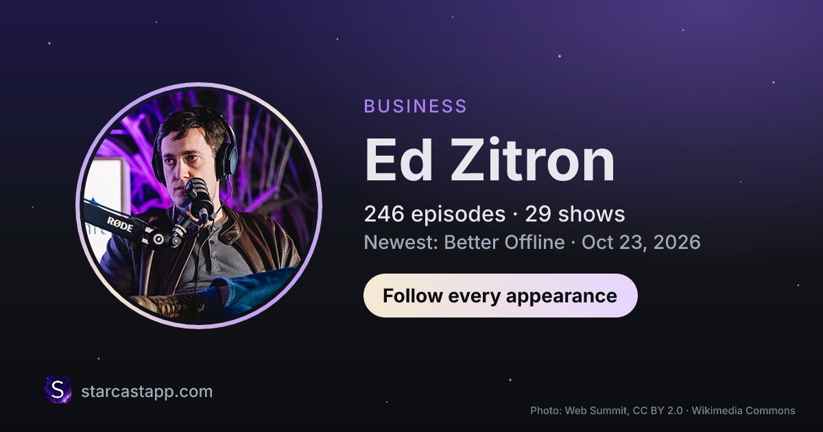 The preview card for Ed Zitron