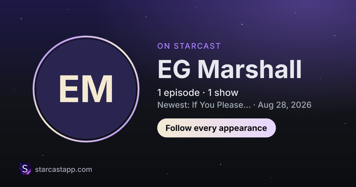 The preview card for EG Marshall