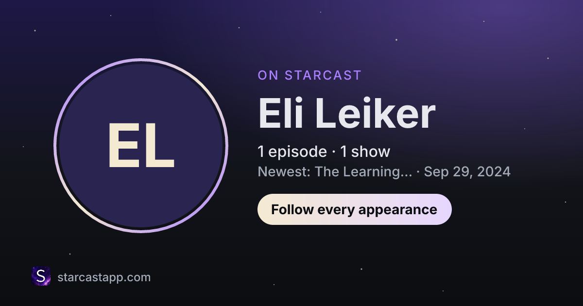 The preview card for Eli Leiker