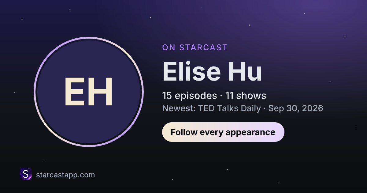 The preview card for Elise Hu