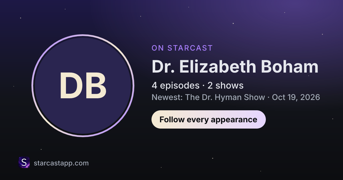 The preview card for Dr. Elizabeth Boham