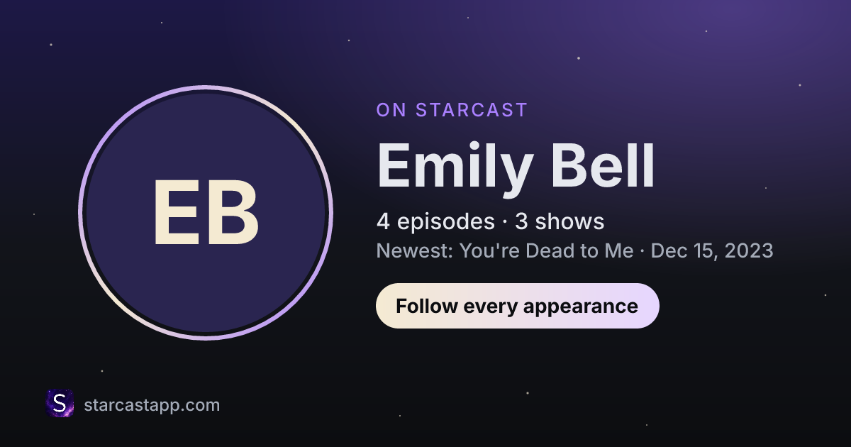 The preview card for Emily Bell
