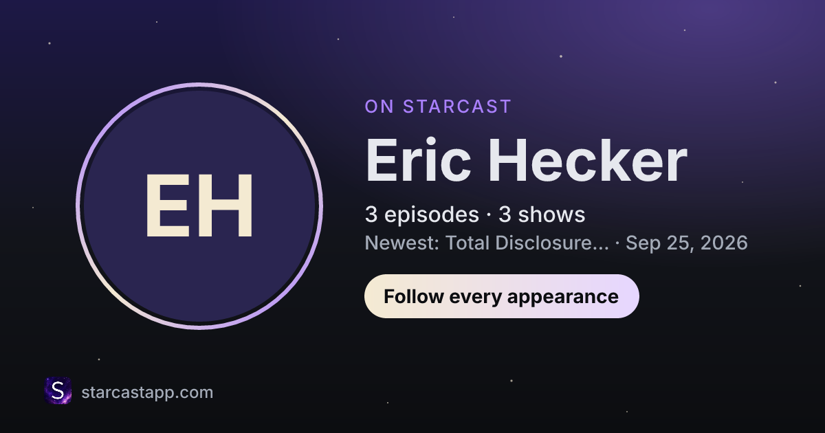 The preview card for Eric Hecker