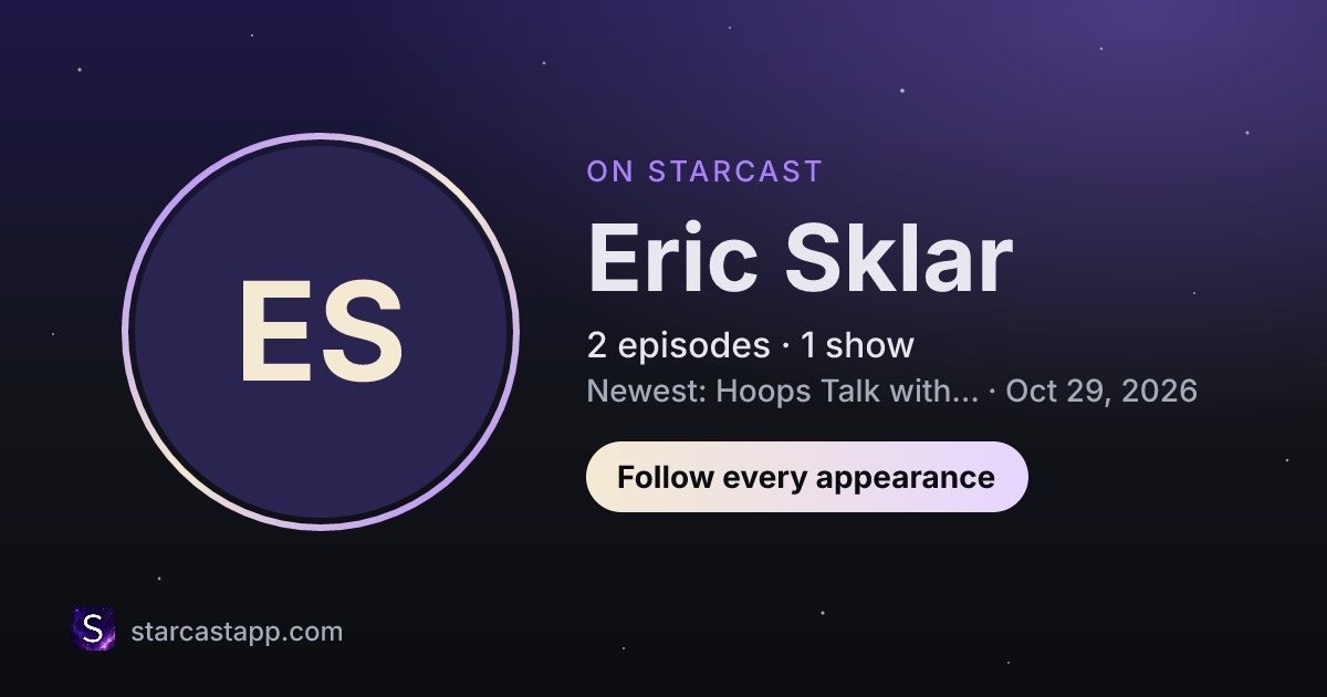 The preview card for Eric Sklar