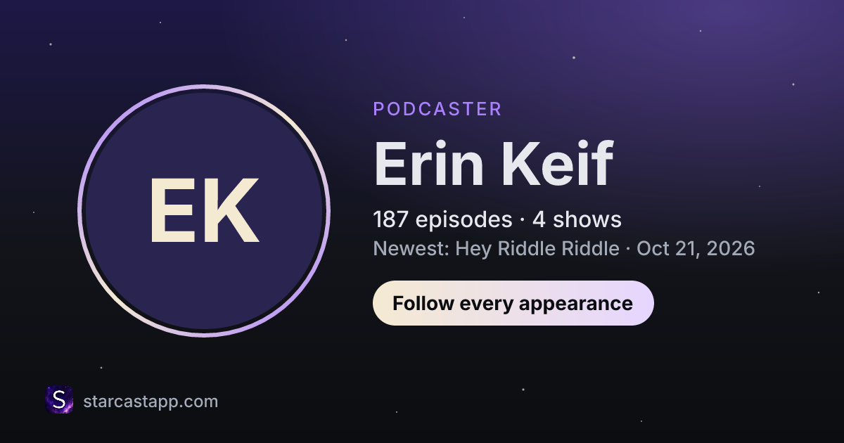 The preview card for Erin Keif