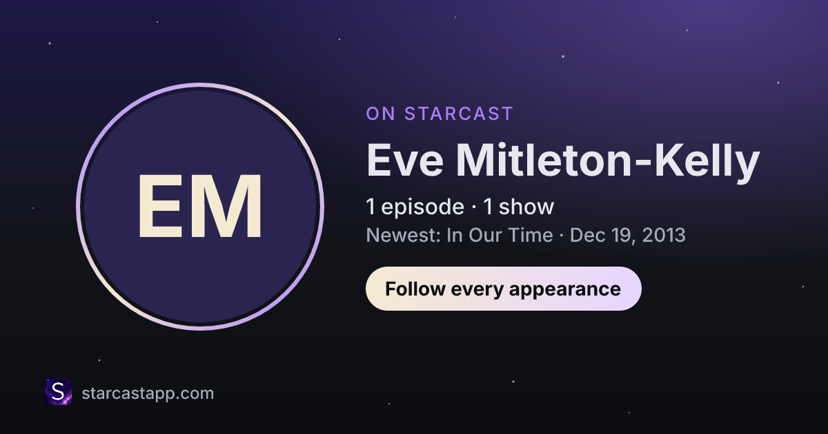 The preview card for Eve Mitleton-Kelly
