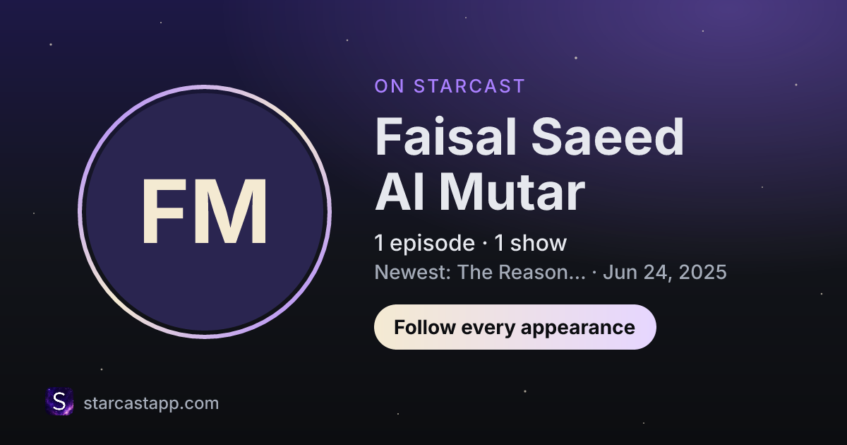 The preview card for Faisal Saeed Al Mutar