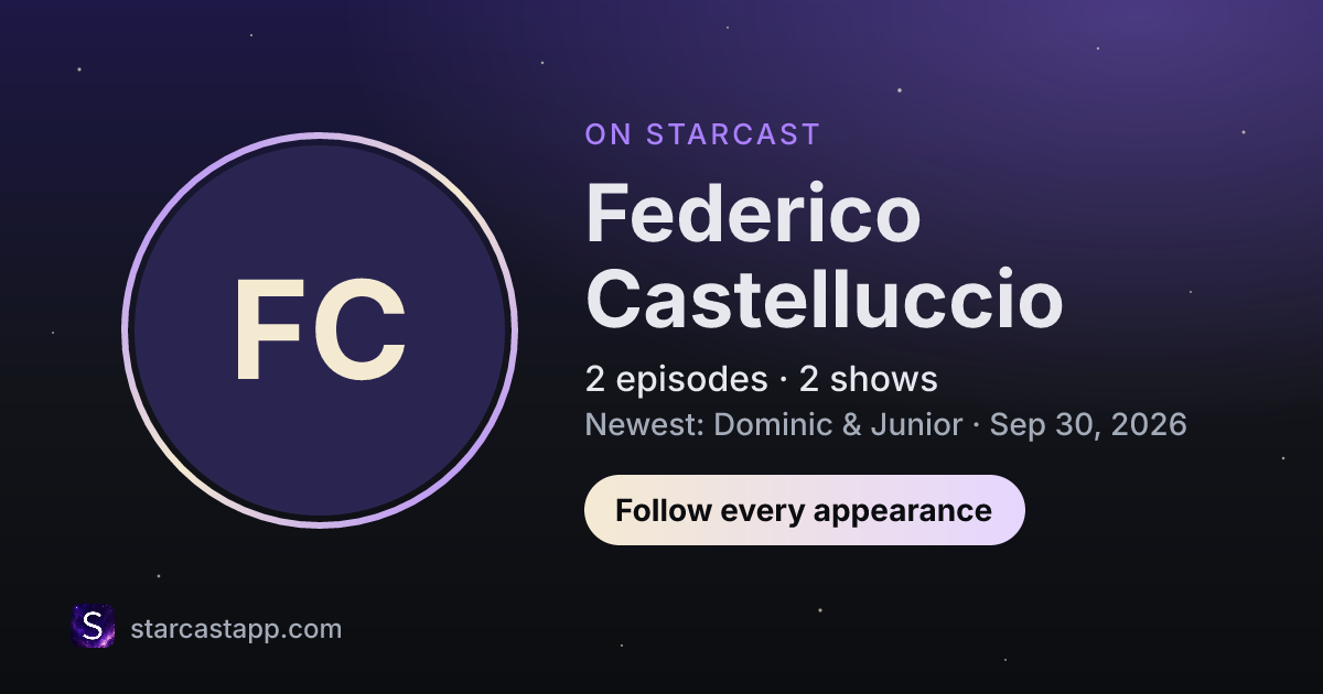 The preview card for Federico Castelluccio