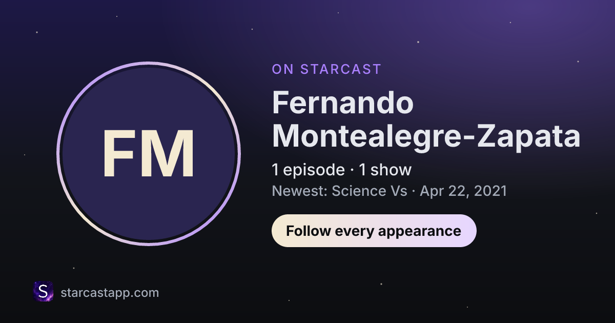 The preview card for Fernando Montealegre-Zapata