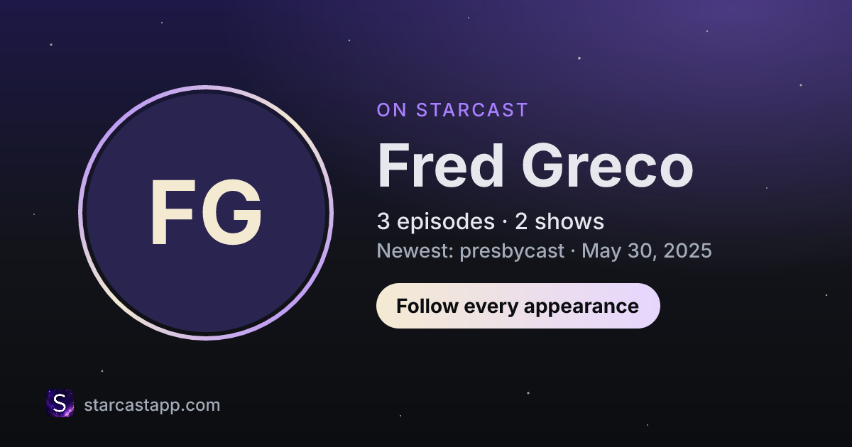 The preview card for Fred Greco