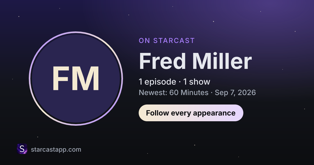 The preview card for Fred Miller