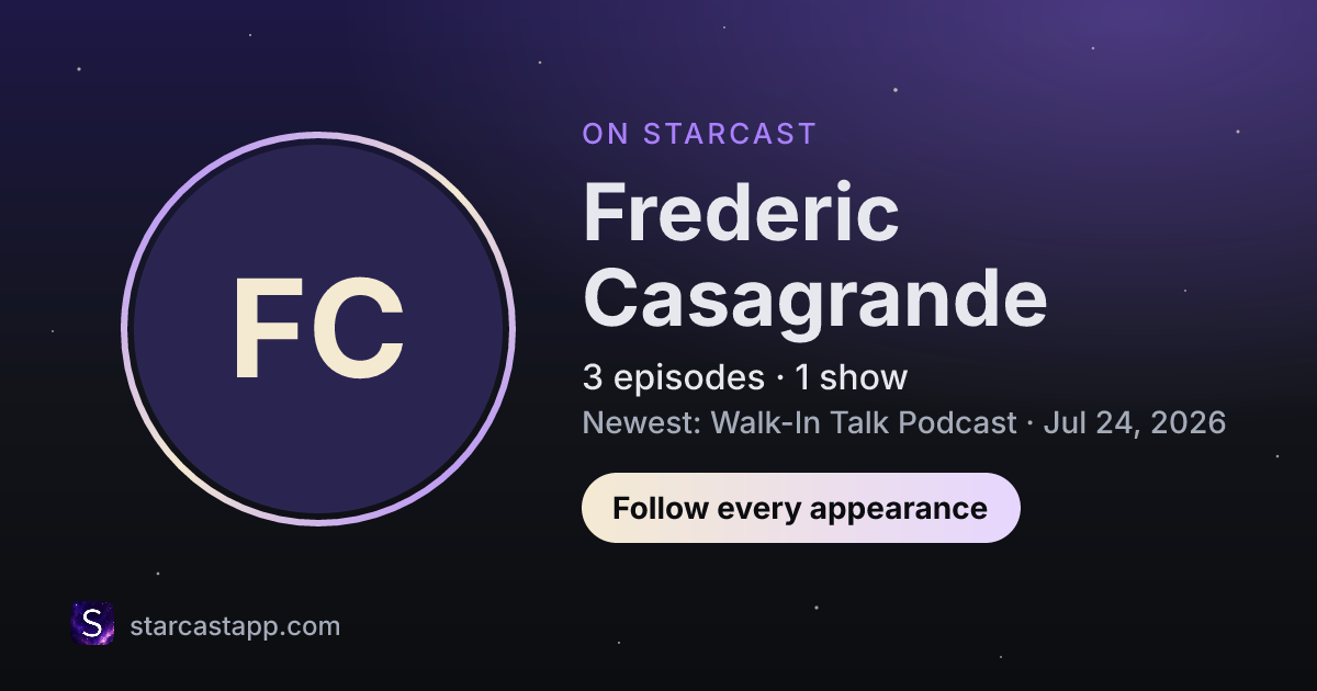 The preview card for Frederic Casagrande