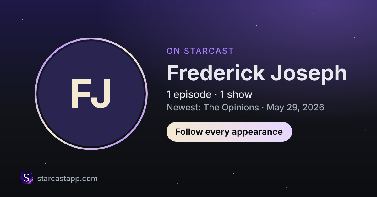 The preview card for Frederick Joseph