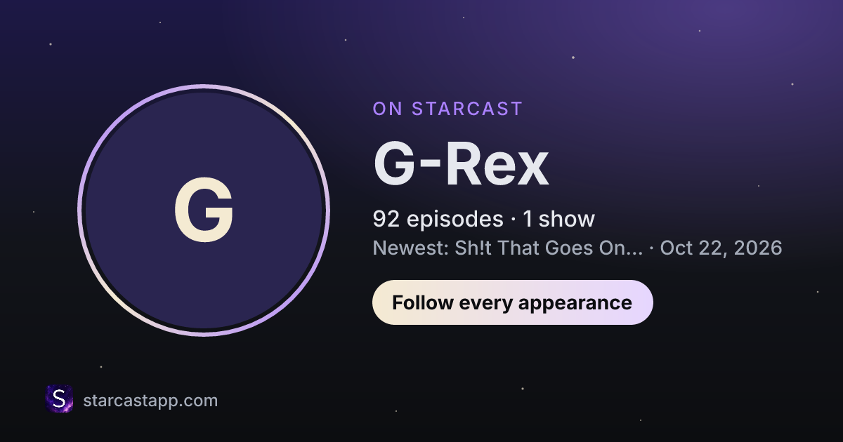 The preview card for G-Rex