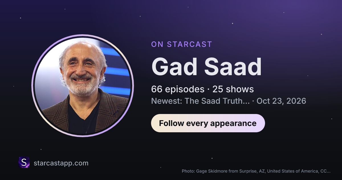 The preview card for Gad Saad