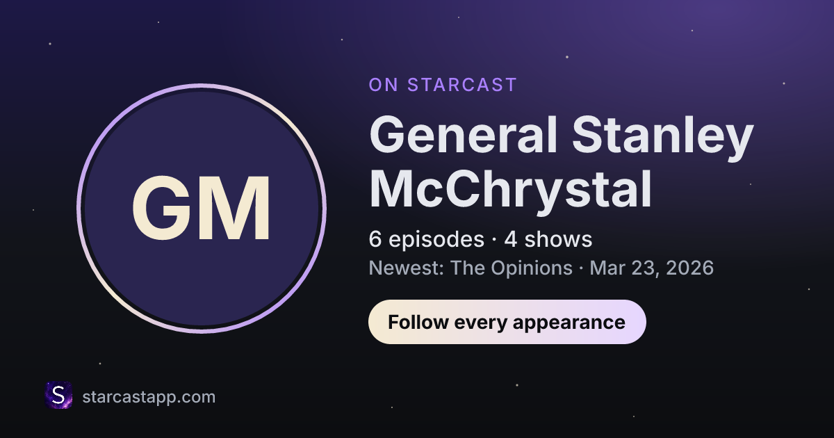 The preview card for General Stanley McChrystal