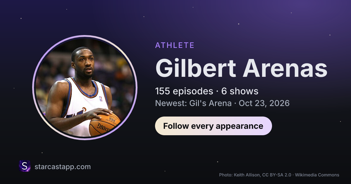 The preview card for Gilbert Arenas