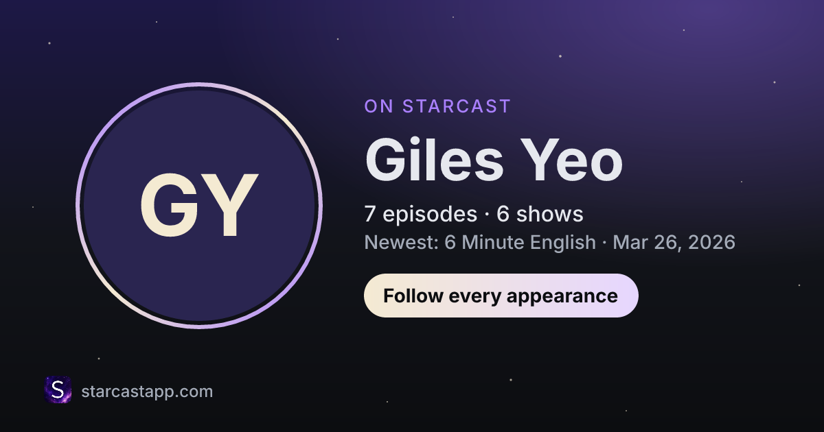 The preview card for Giles Yeo
