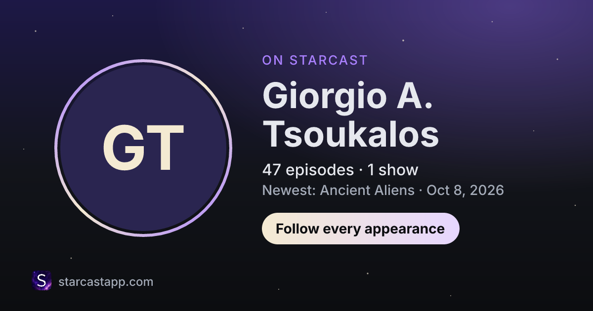 The preview card for Giorgio A. Tsoukalos