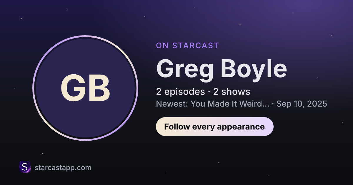 The preview card for Greg Boyle