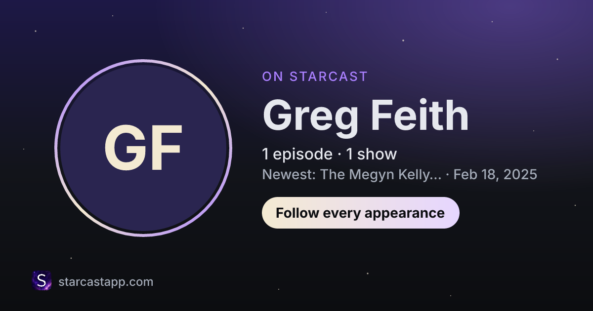 The preview card for Greg Feith