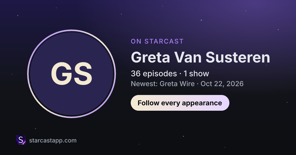 The preview card for Greta Van Susteren