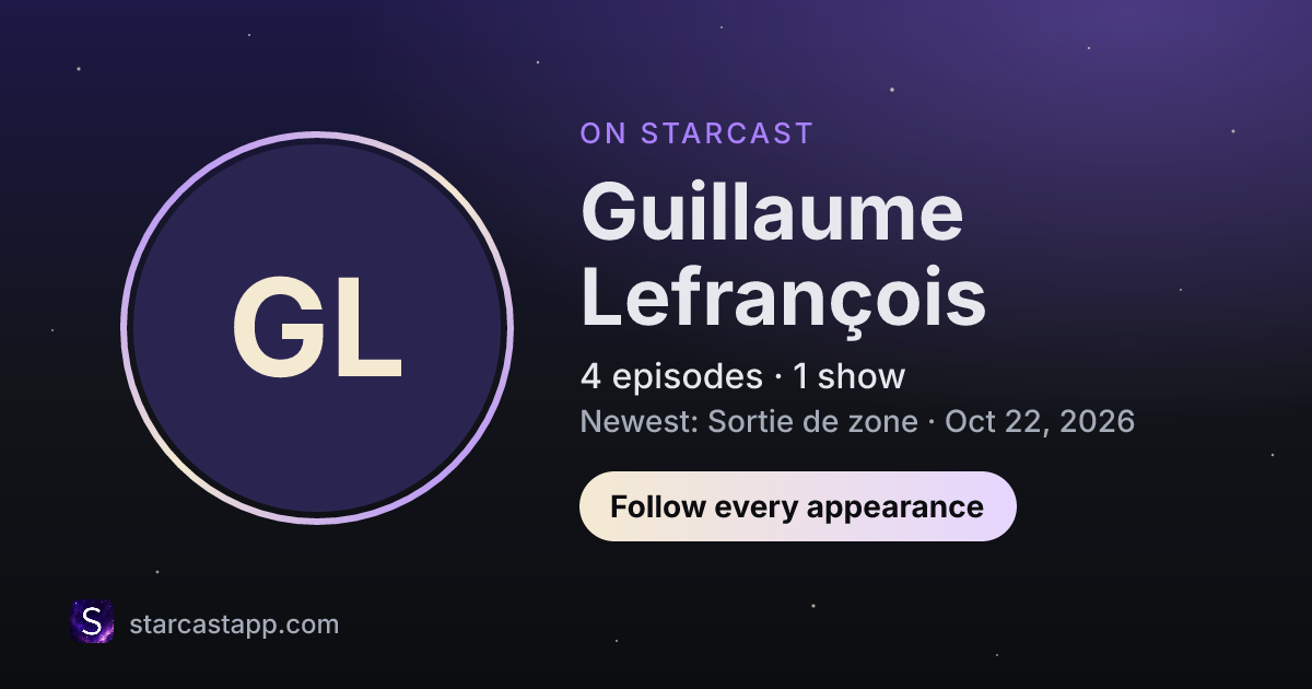 The preview card for Guillaume Lefrançois