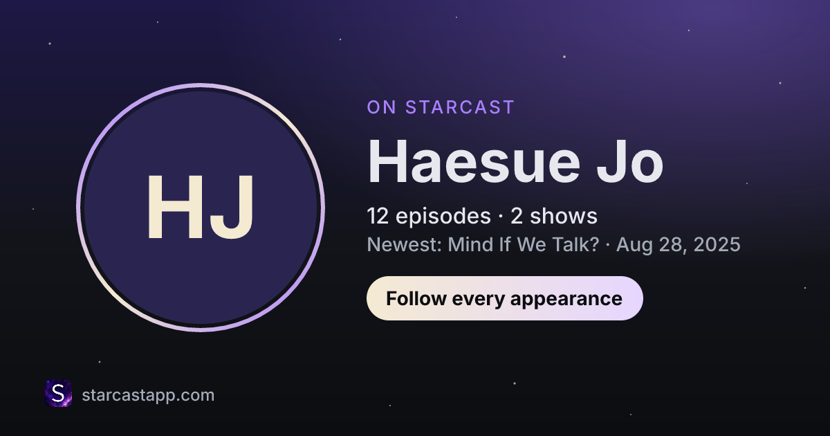 The preview card for Haesue Jo