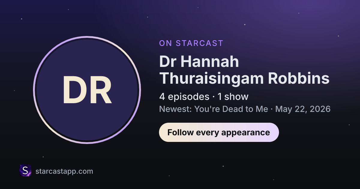 The preview card for Dr Hannah Thuraisingam Robbins