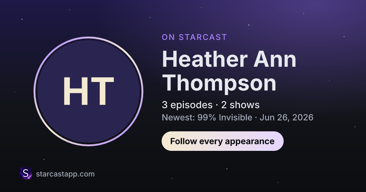 The preview card for Heather Ann Thompson
