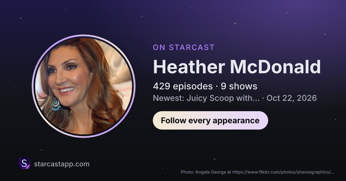 The preview card for Heather McDonald