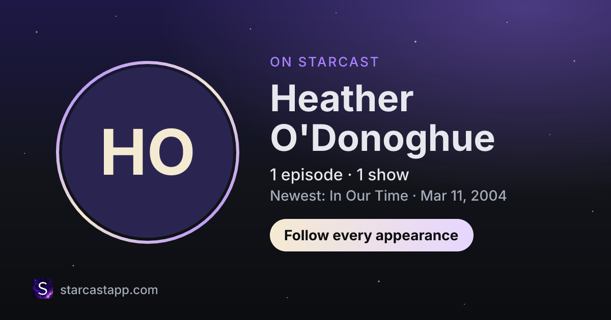 The preview card for Heather O'Donoghue