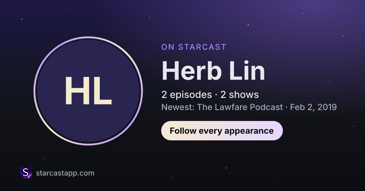 The preview card for Herb Lin
