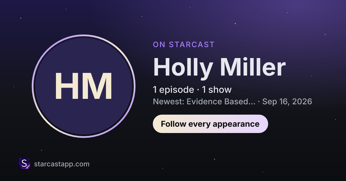 The preview card for Holly Miller