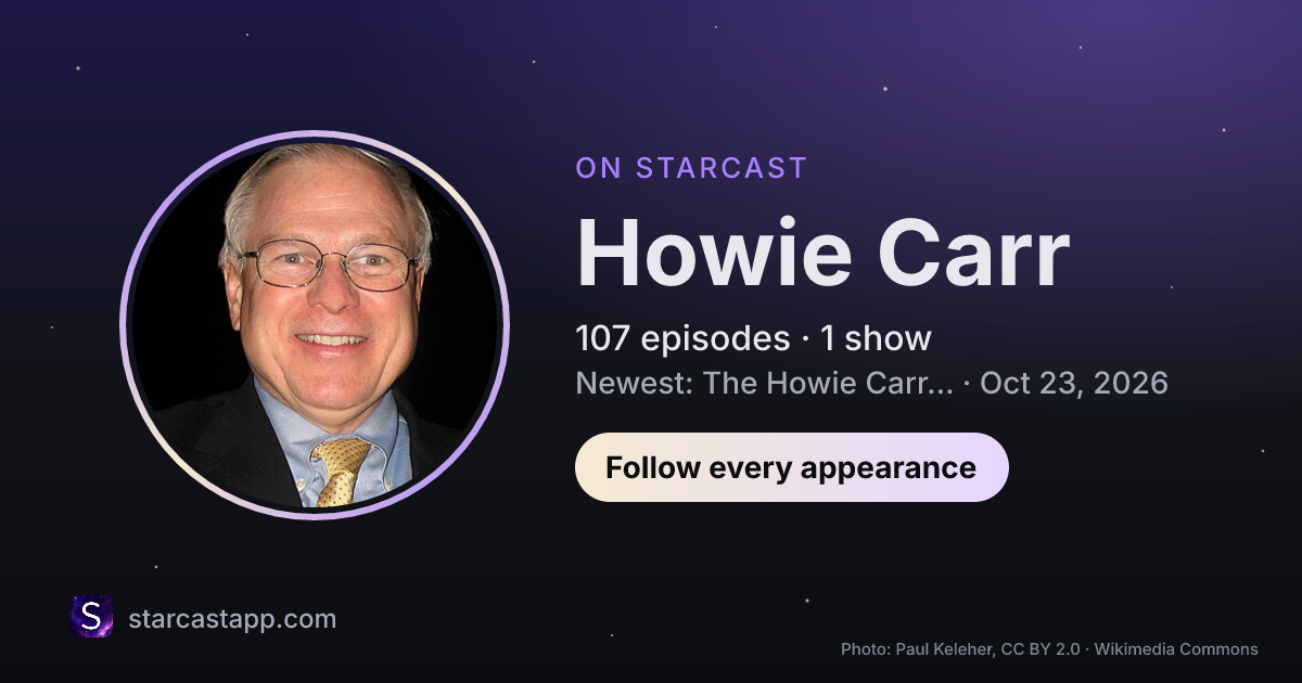The preview card for Howie Carr