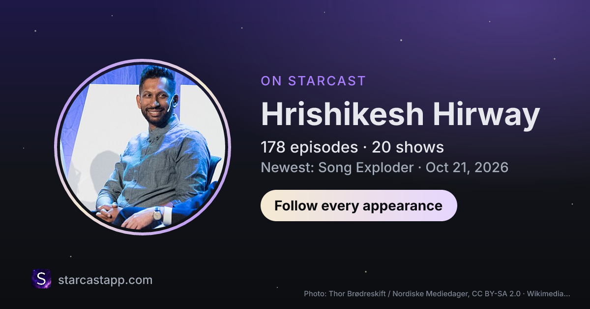The preview card for Hrishikesh Hirway