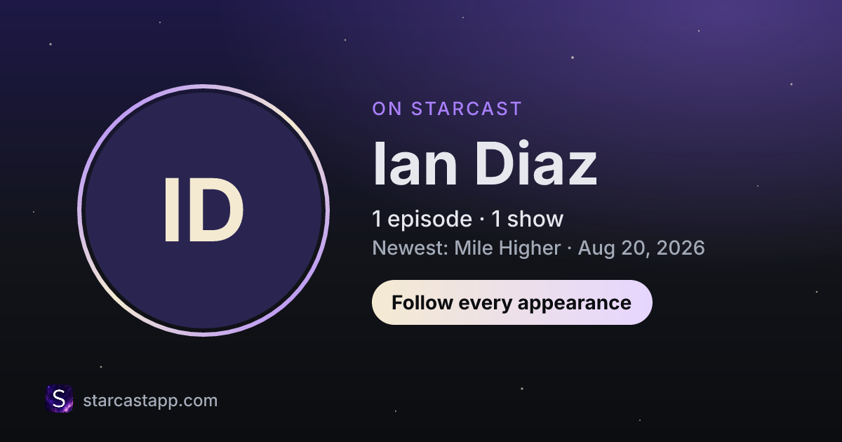 The preview card for Ian Diaz