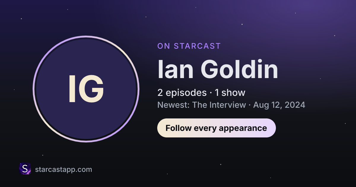 The preview card for Ian Goldin