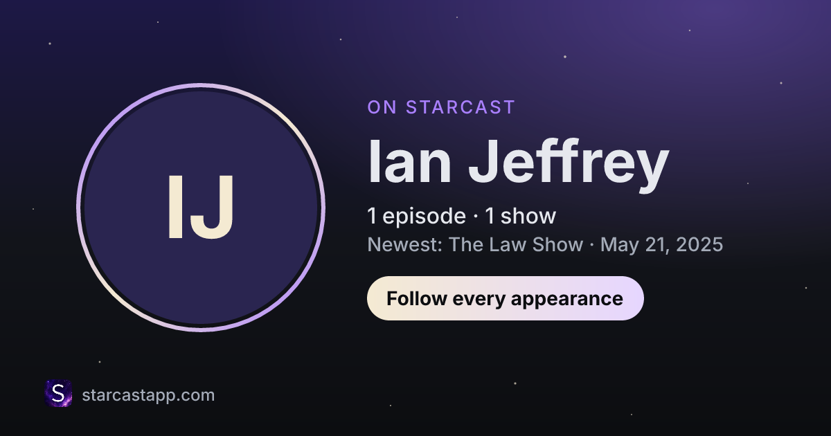 The preview card for Ian Jeffrey