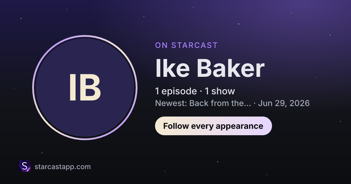 The preview card for Ike Baker