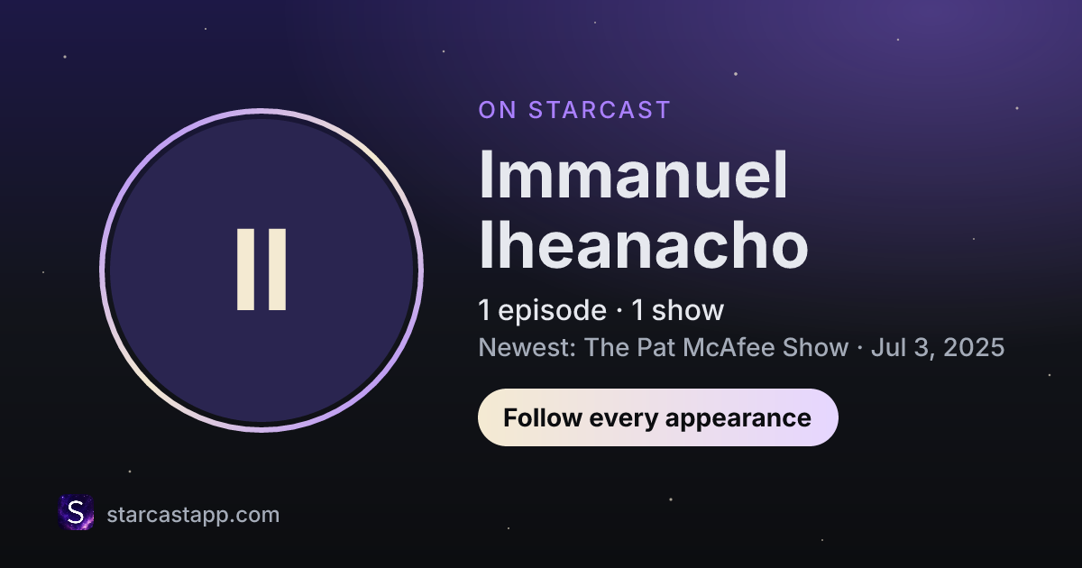 The preview card for Immanuel Iheanacho