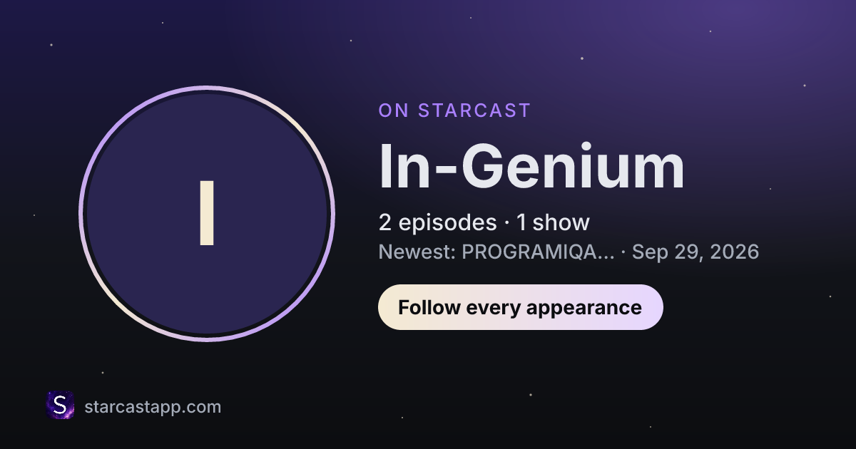 The preview card for In-Genium